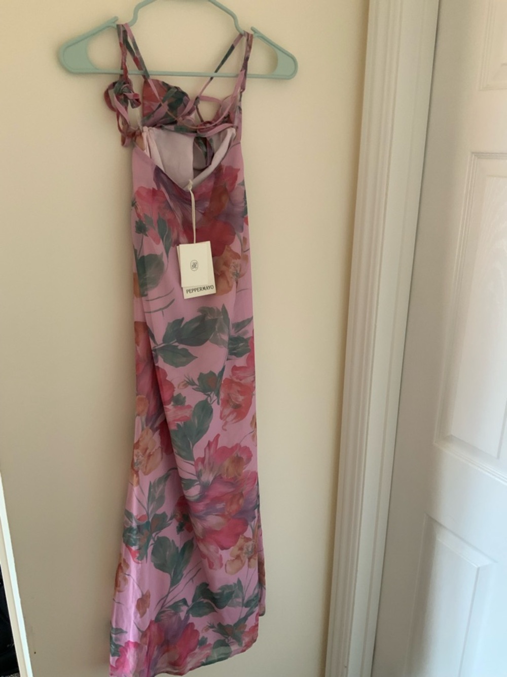 Beautiful Peppermayo floral spaghetti strap back tie maxi dress new with tag - Picture 5 of 8